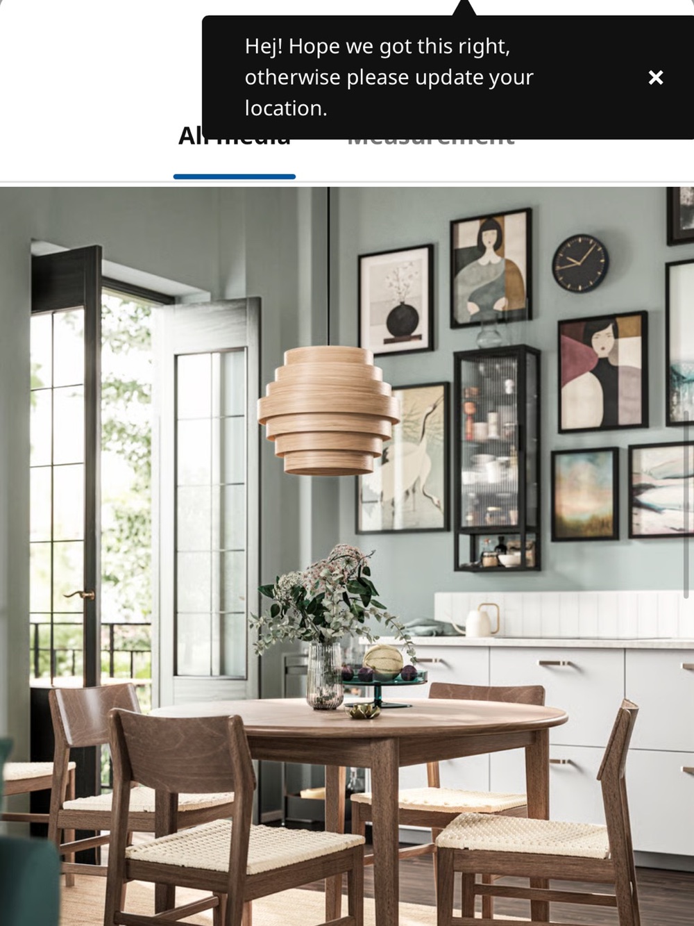 IKEA DYKARKLOCKA/HAVSDJUP Layered Oak Pendant Lamp in Black and Natural